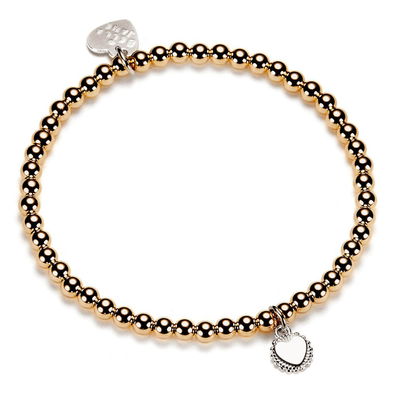 Gold Personalised Initial Disc Bracelet (1 disc)