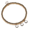 Gold Personalised Initial Disc Bracelet (3 discs)