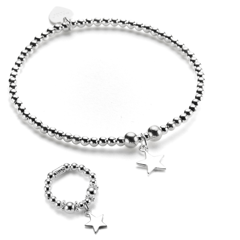 Bitsy Star Bracelet and Ring Set