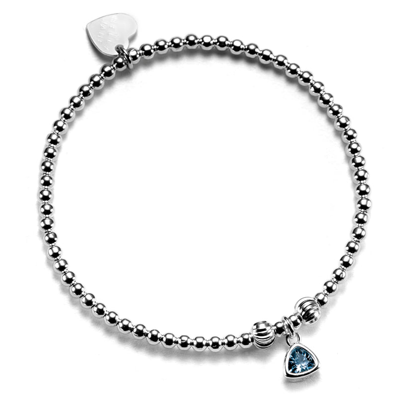 December Birthstone Bracelet (Blue Topaz)