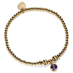 Gold February Birthstone Bracelet
