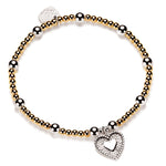 Gold Personalised Heart of Hearts Bracelet