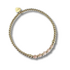Sample Sale - Gold Bejewelled Pink Stacking Bracelet