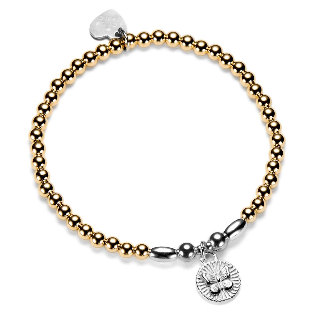 Personalised Butterfly Disc Bracelet