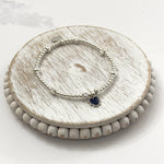 Midnight Blue Bobble Heart Bracelet