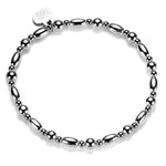 sterling silver beaded Lyra bracelet