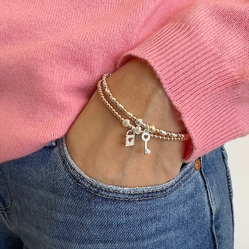 Key Bracelet (Silver/Rose Gold)