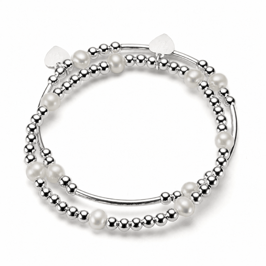 Pearl Stacking Bracelet Duo