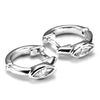 Oval Sparkle Huggie Earrings