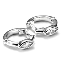 Oval Sparkle Huggie Earrings