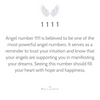 Text describing what angel number 1111 means