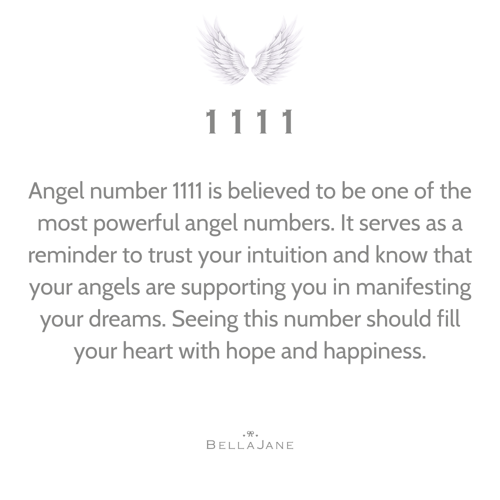 Text describing what angel number 1111 means