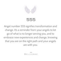 Text about angel number 555 with wings on a white background