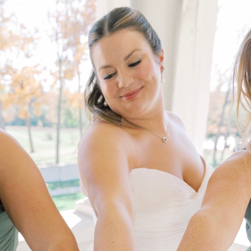 Picture of a bride wearing a wearing dress