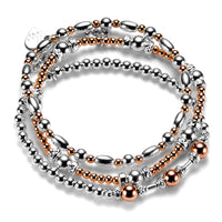 silver and rose all about the beads 2 stack