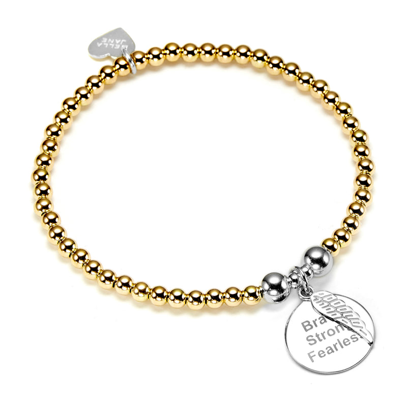 Gold Brave, Strong, Fearless Bracelet