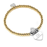 Gold Love, Luck and Happiness Bracelet
