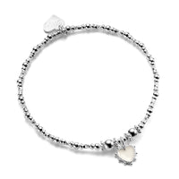 Ivory Bobble Heart Bracelet