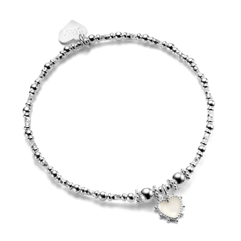 Ivory Bobble Heart Bracelet