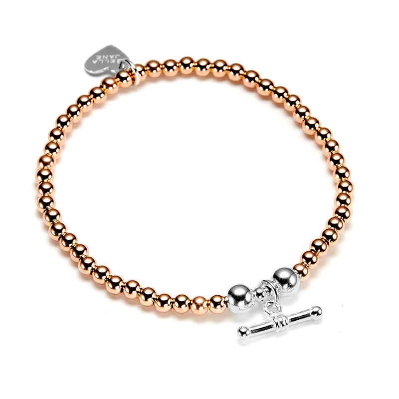 Rose Gold T-Bar Bracelet