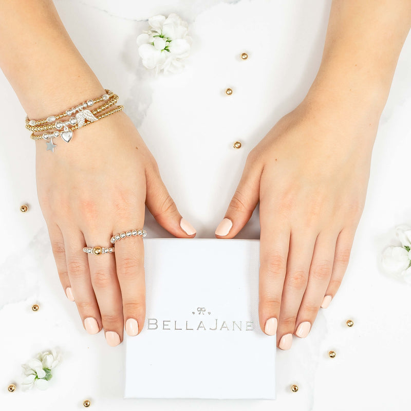 The Bella Stack | Trio of Beaded Charm Stacking Bracelets | Bella Jane ...