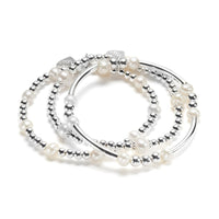 sterling silver and freshwater pearl all about the beads stack
