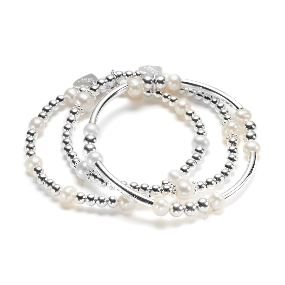 sterling silver and freshwater pearl all about the beads stack