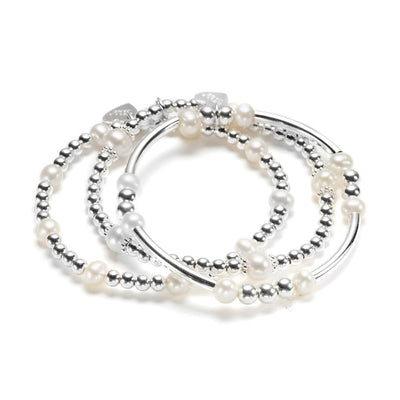 sterling silver and freshwater pearl all about the beads stack