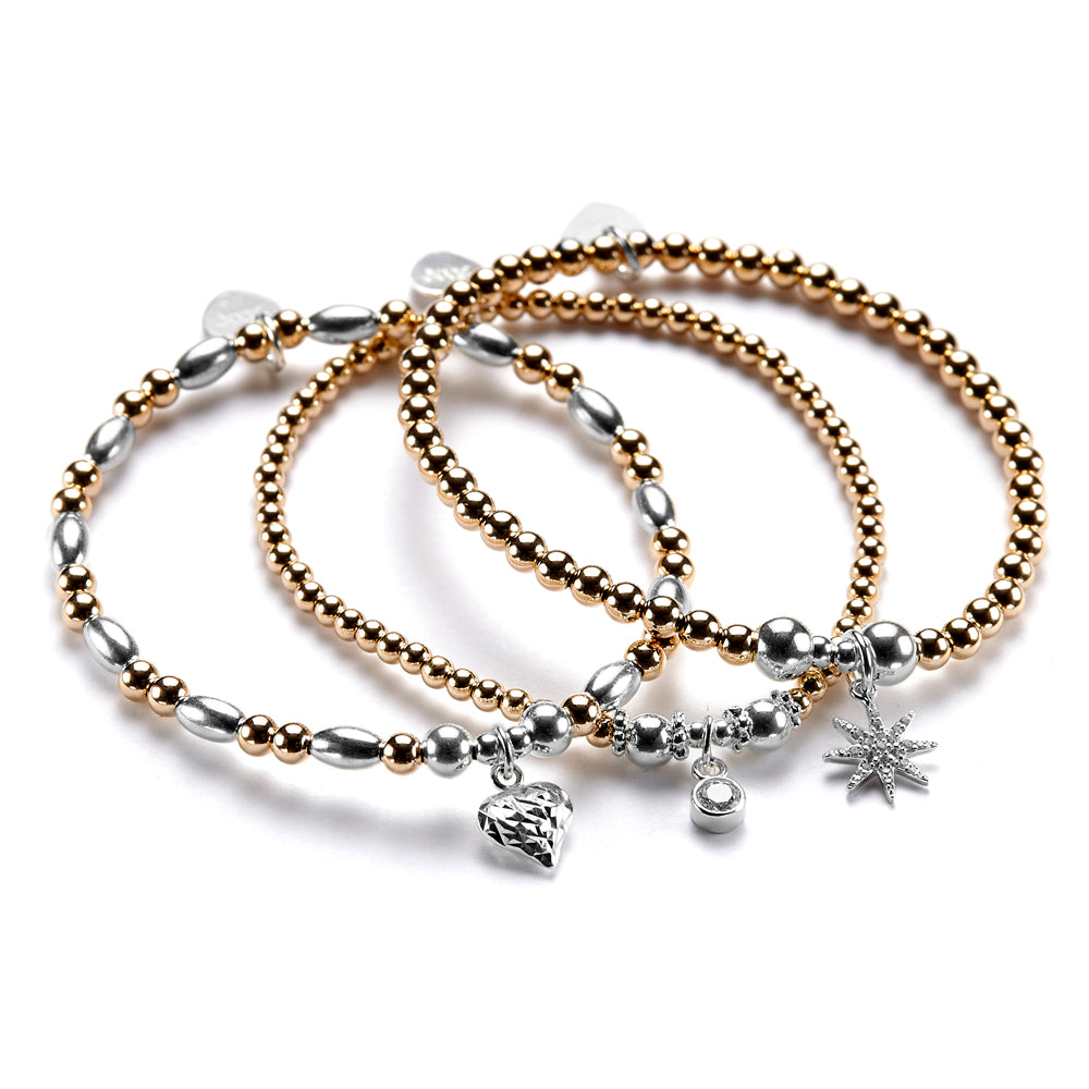 rose gold all that glitters bracelet stack
