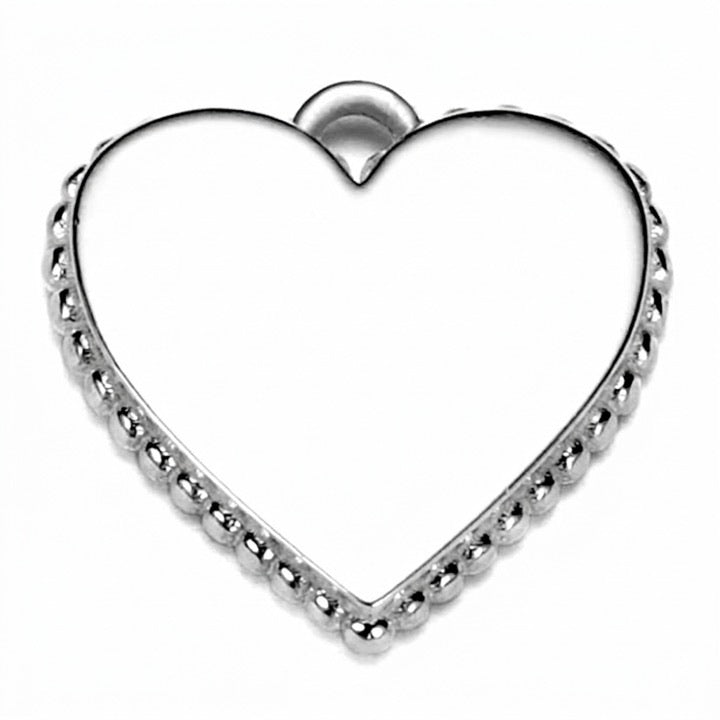The back of the charm, where your engraving goes